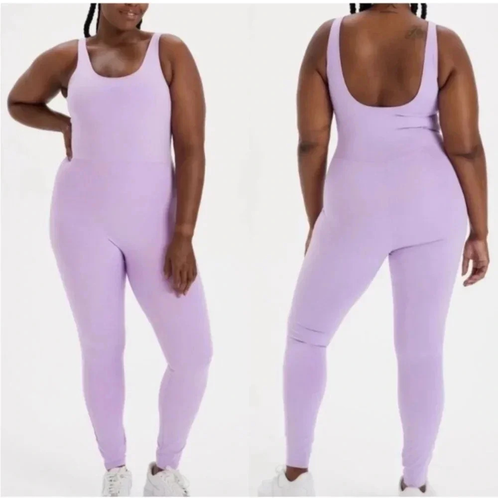 girlfriend collective Lilac Sleeveless Jumpsuit Romper